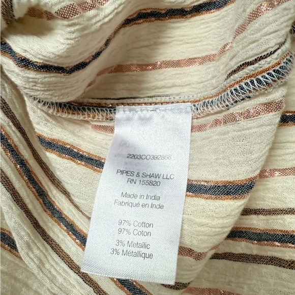 Veronica Beard Daniva Mini Dress Striped Printed V-neck Tassel Boho Sz Medium - Picture 8 of 8